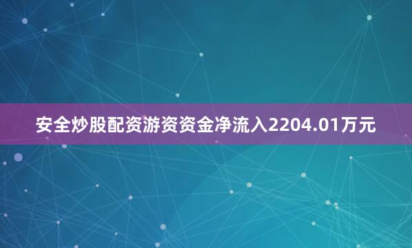 安全炒股配资游资资金净流入2204.01万元