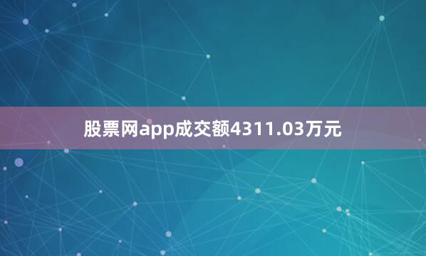 股票网app成交额4311.03万元